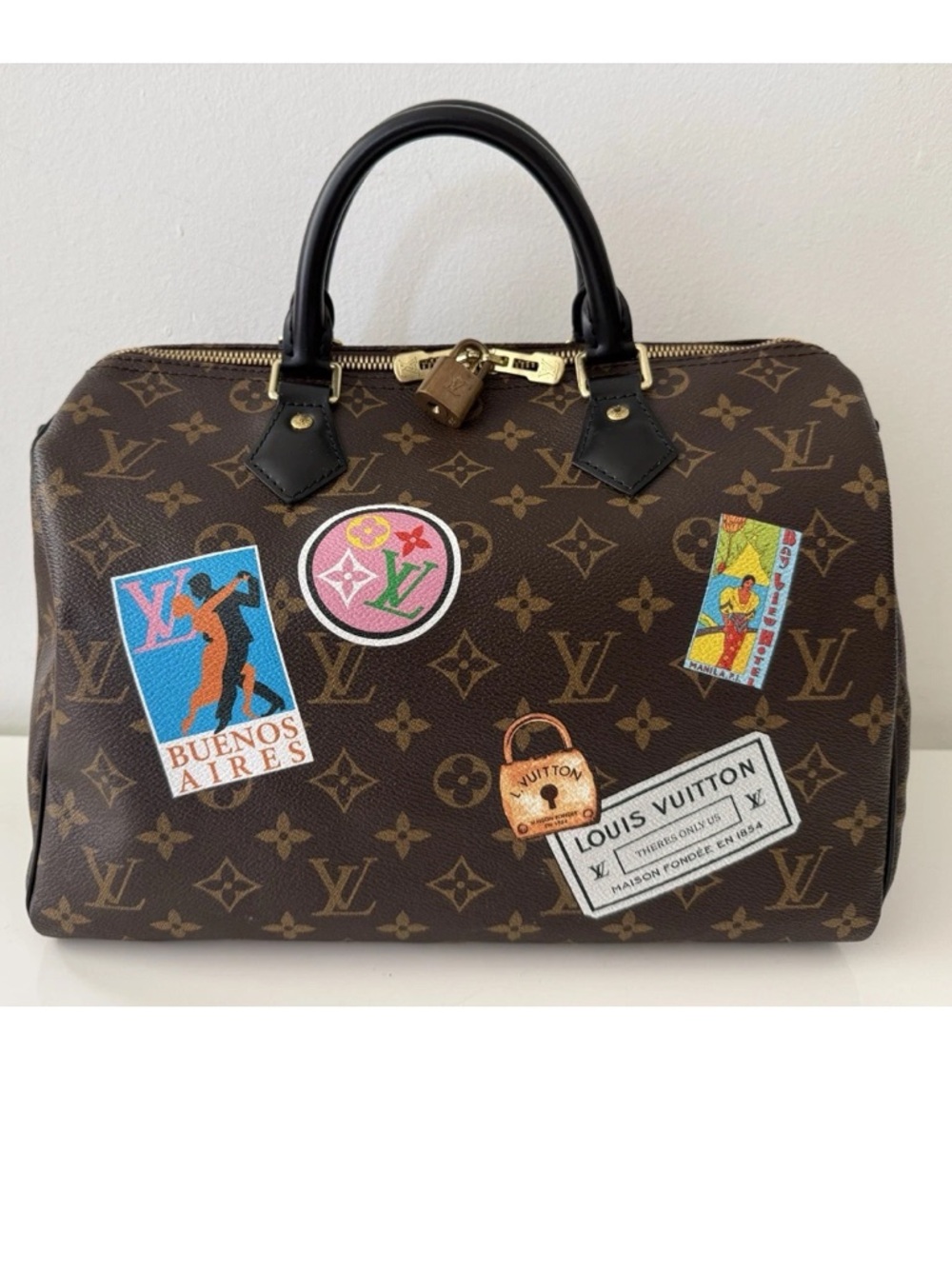 Louis Vuitton My World Tour Monogram Speedy Bandouliere 30 Canvas Bag Handbag - Picture 1 of 14